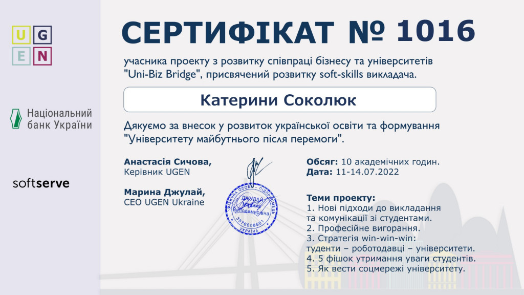 Катерини Соколюк